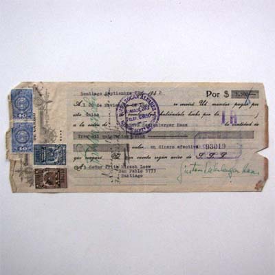 alter Scheck, Santiago de Chile, 1942