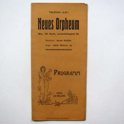 Konzertprogramm Neues Orpehum, 1908
