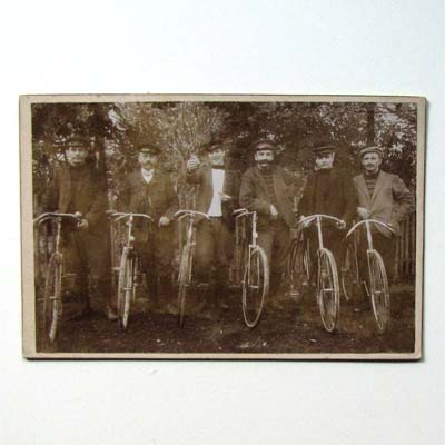 Fahrrad-Fahrer, Gruppe, alte Fotografie