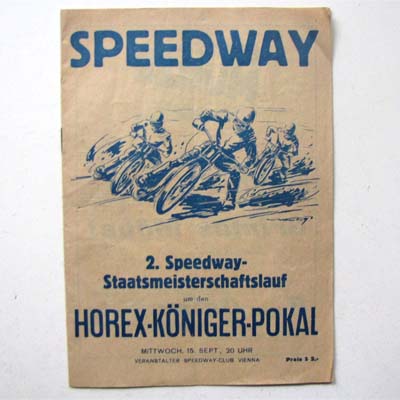 Speedway, Programmheft, 1953