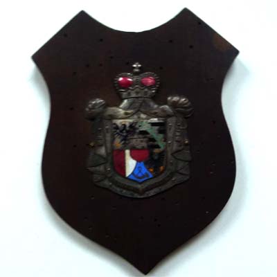 Wappen auf Holz, Fürstentum Liechtenstein