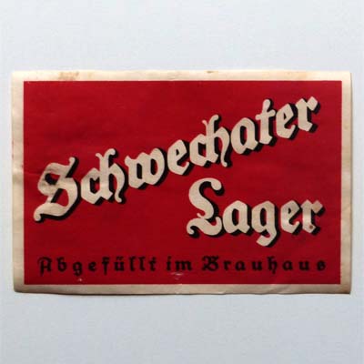 Schwechater Lager, Bier - Etikett