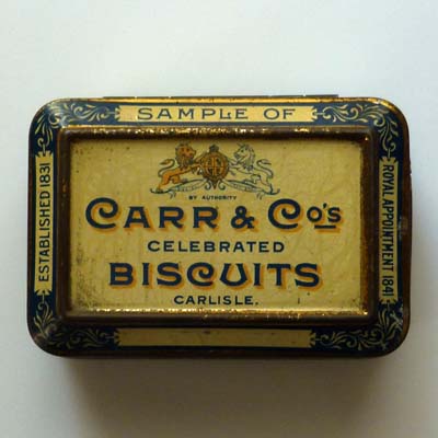 Carr & Co's Bisquits, sample tin