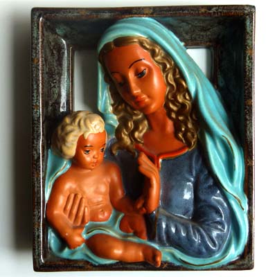 Madonna mit Kind, Keramik, nicht gemarkt