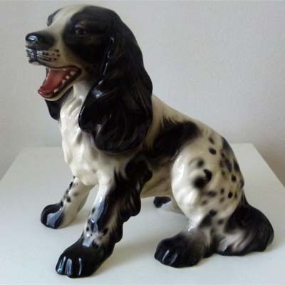 Hundefigur - Spaniel, Gloriette Keramik