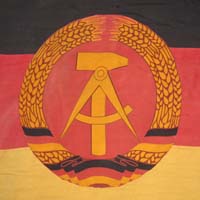 alte originale Stoff-Fahne aus der DDR    