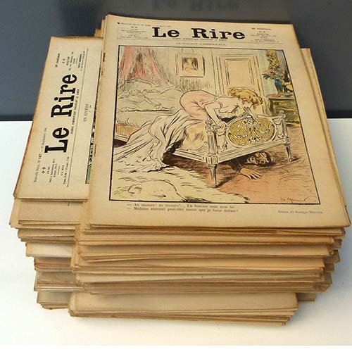 Le Rire, satirisches Magazin, über 200 Hefte, 1902-1924