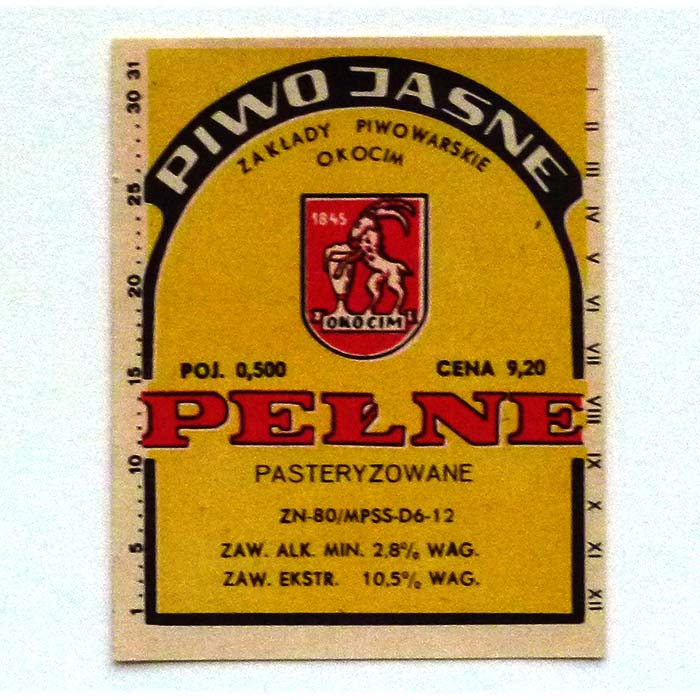 Piwo Jasne, Pelne, Bier-Etikett, Polen