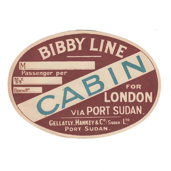 Cabin Bibby Line, Kofferkleber / Etiketten