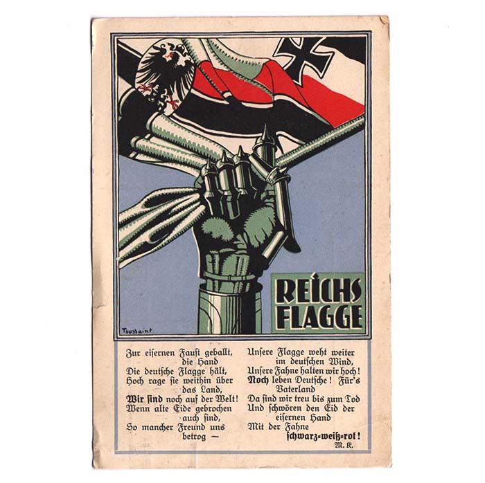 Postkarte, Reichsflagge, Landesverband Bayern, 1929