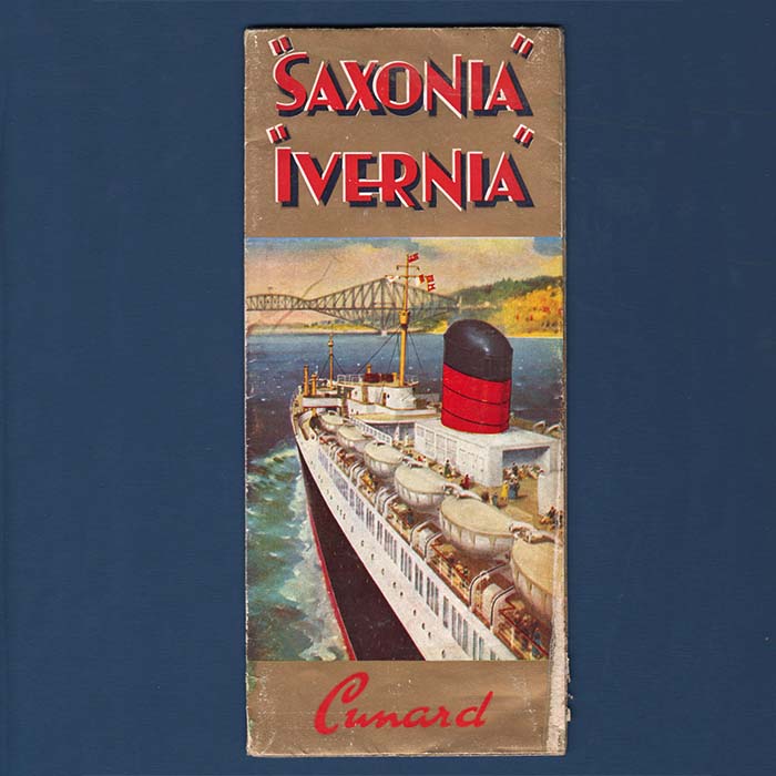 Saxonia Invernia, Reiseprospekt, Cunard Schiffahrt