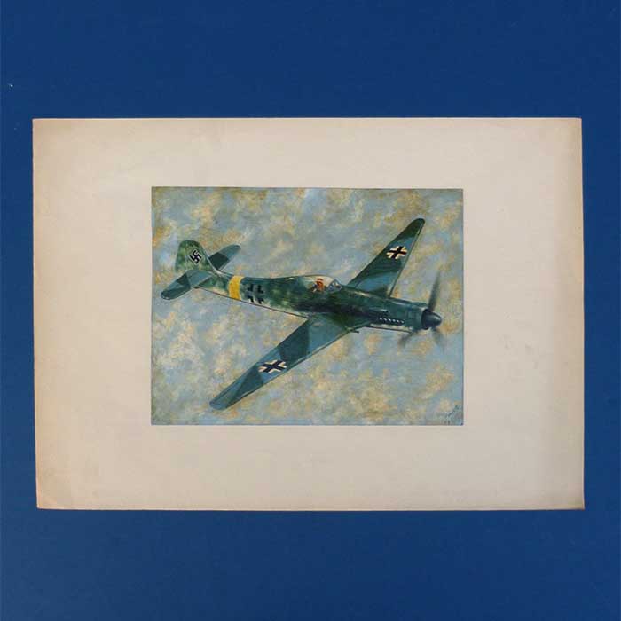 Luftwaffe, Flugzeug, handgemalt, G. Wachtl, 1951