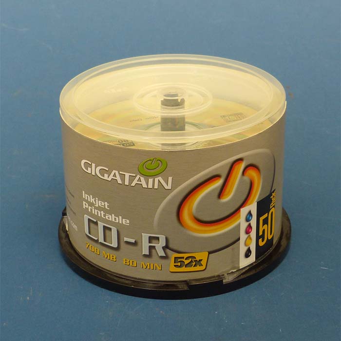 Gigatain, Inkjet Printable CD-R, 700 MB, 80 min, 52x