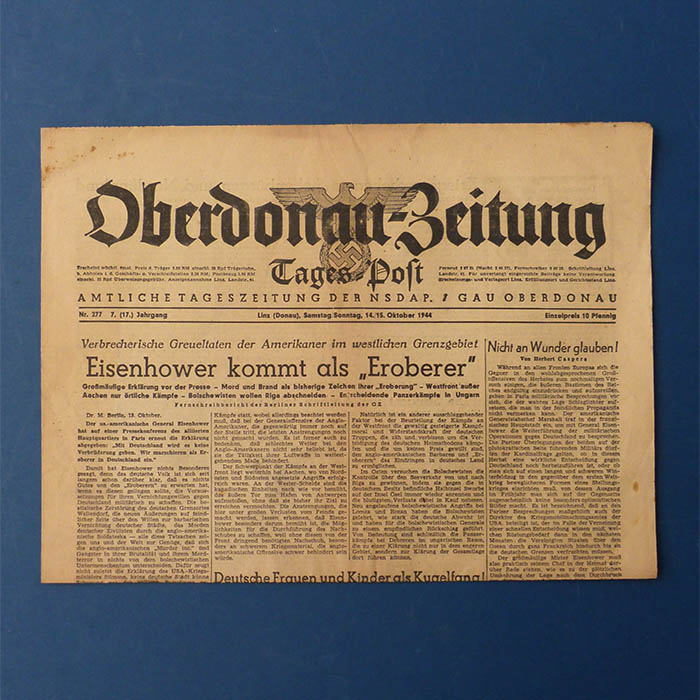 Oberdonau - Zeitung, Tages-Post, 1944