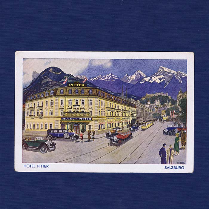 Hotel Pitter, Salzburg, Werbekarte