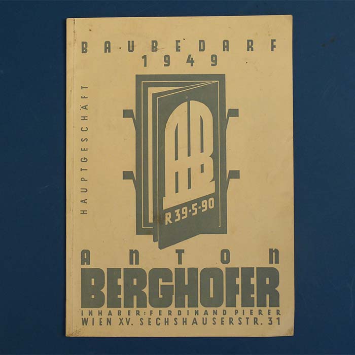 Anton Berghofer, Baubedarf, Katalog, 1949