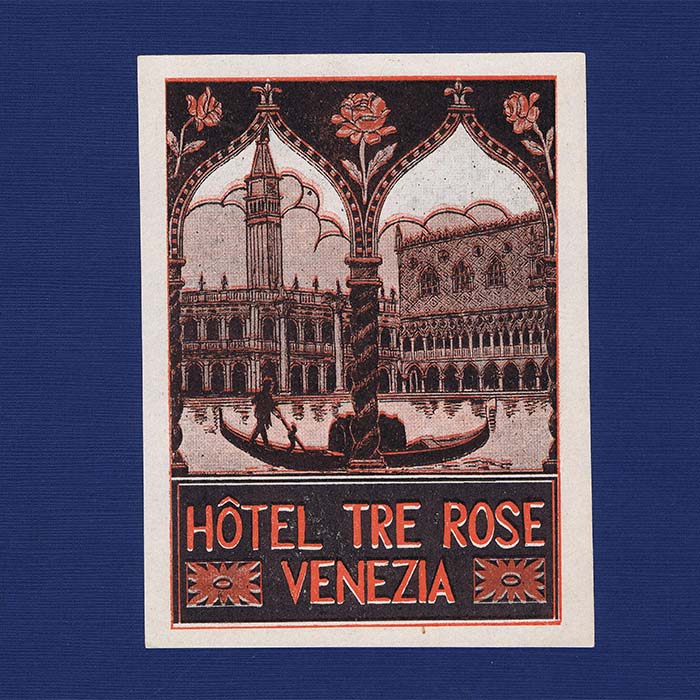 Hotel Tre Rose Venezia, Kofferkleber, Label