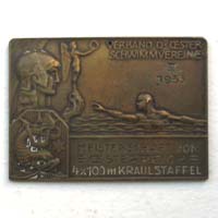 Schwimm-Meisterschaften 1935, Plakette Kraul Staffel