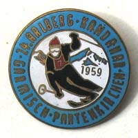 alpine Ski Rennen, 1959, Garmisch, Abzeichen/Button