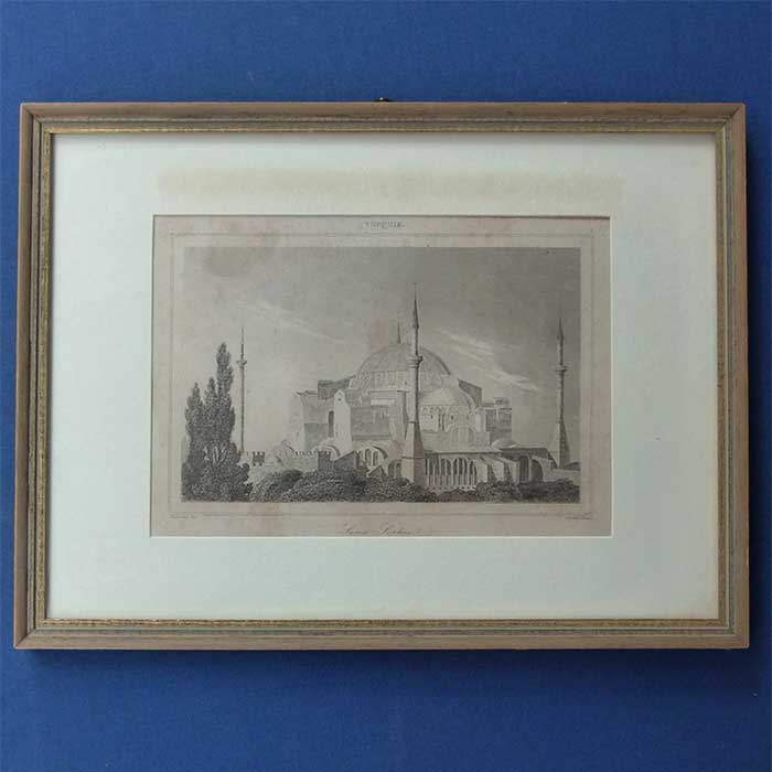 Hagia Sophia, Sainte Sophia, Istambul, Stahlstich, 1850