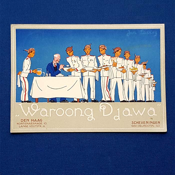 Waroong Djawa, Jan Lavies, Werbekarte, 1939