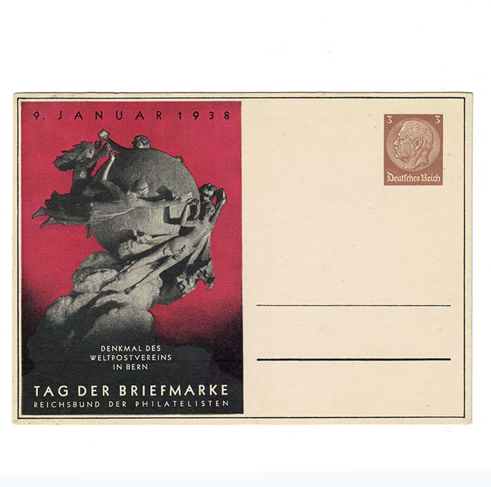 Tag der Briefmarke, Postkarte, 9. Januar 1938
