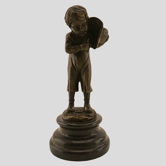 Bronze, rauchender Junge, A. Kéléty, um 1930