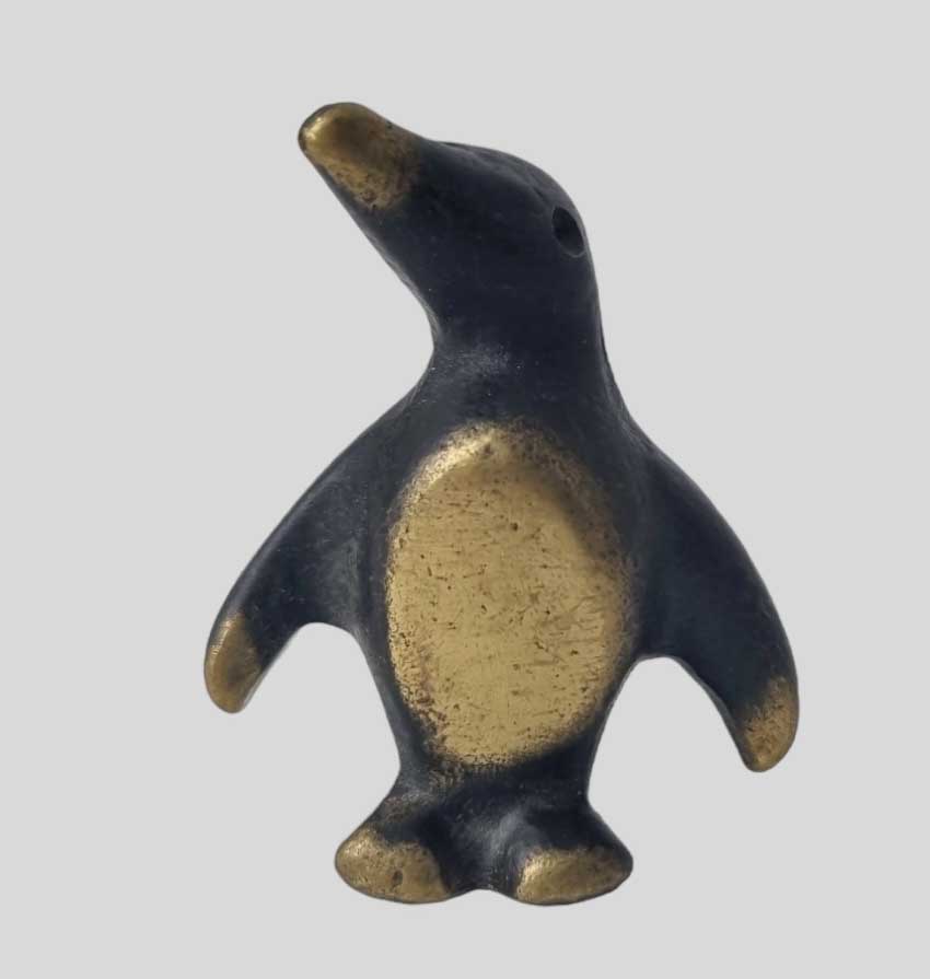 Pinguin, Bronze, schwarz mattiert