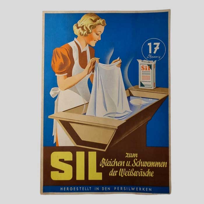 Sil, Werbeplakat, Karton, Persilwerke, 30er Jahre