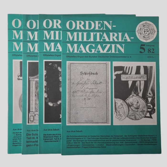 Orden & Militaria Journal, 4 Hefte, 1982