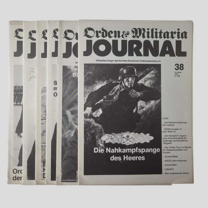 Orden & Militaria Journal, 6 Hefte, 1981