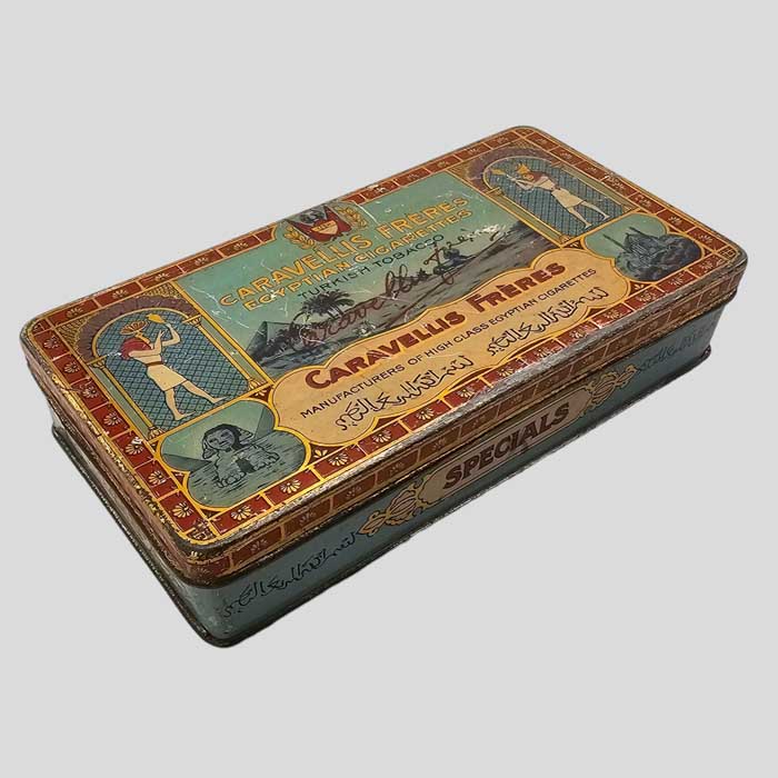 Caravellis Freres, 50 Egyptian Cigarettes, Blechdose