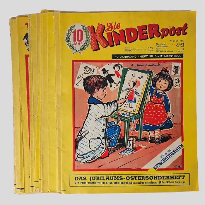 Kinderpost, 10 Hefte, Zeitschrift, 1952-1955