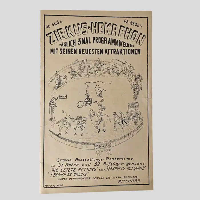 Zirkus Hekaphon, Satirische Schrift, 1925