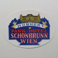 Hübner's Park-Hotel Schönbrunn, Wien, Hotel-Label