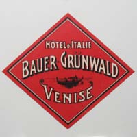 Bauer - Grünwald, Venise, Hotel-Label