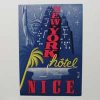 Hotel New York, Nice, Frankreich, Label