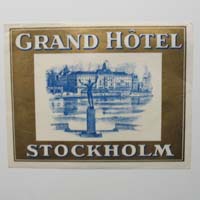 Grand Hotel, Stockholm, Schweden, Label