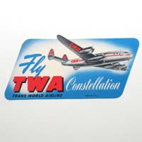 TWA - Trans World Airline, Constellation, Label