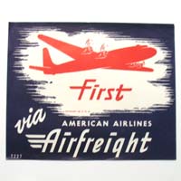 American Airlines, Airfreight, Fluglinie, Label
