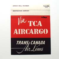 Trans Canada Air LInes, Aircargo, Label