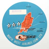 NWA - North West Airlines, Fluglinie, Label