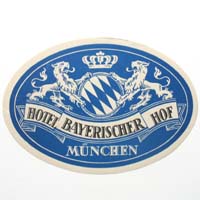 Hotel Bayerischer Hof, München, Deutschland, Label