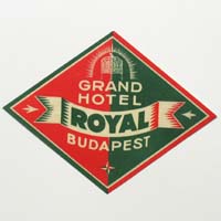 Grand Hotel Royal, Budapest, Ungarn, Hotel-Label
