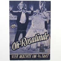 Oh - Rosalinde, Filmprogrammheft, 1955