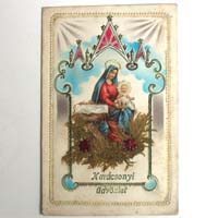 Maria mit Jesukind, Krippe, Ansichtskarte