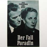 Der Fall Paradin, Gregory Peck, Filmprogramm