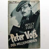 Peter Voß, der Millionendieb, Filmprogramm