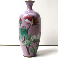 Vase, Cloisonné, emailliert, um 1900
