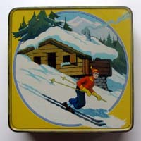 Biscuits Brun, Skifahrer-Motiv